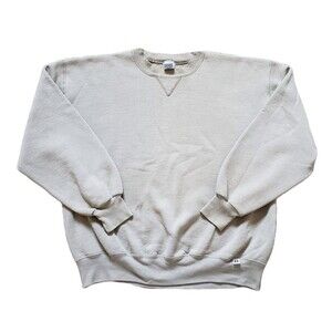 Vintage 90s Russell Athletic Blank Size XL USA Made Mens Brown Sweatshirt Plain